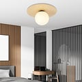 Emibig Emibig Slagelse round Scandinavian ceiling lamp gold brass with opal glass ball E14 - Ideal design lighting for modern interiors