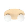 Emibig Emibig Lampe de plafond scandinave double ronde Slagelse en laiton doré avec boules en verre opale E14 - Éclairage parfait pour chaque espace