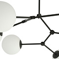 Emibig Emibig lámpara colgante Viborg hermosa con 4 ramas y bolas de vidrio blanco E14 - Iluminación ideal para cualquier espacio