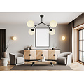 Emibig Emibig Viborg beautiful hanging lamp with 4 branches and white glass balls E14 - Ideal lighting for any space