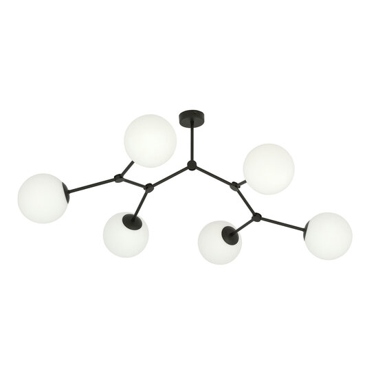 Emibig Emibig Viborg belle lampe suspendue en forme de branche avec 6 ampoules opales blanches E14 - Créez une ambiance chaleureuse dans votre intérieur