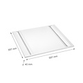 Sharplumi panneau LED design lignes blanc 60x60 éclairage de plafond suspendu 44W - Éclairage parfait pour tout espace