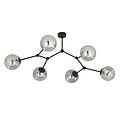 Emibig Emibig Viborg takvormige hanglamp met 6 gefumeerde bollen E14 - Perfecte sfeerverlichting voor elk interieur