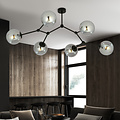 Emibig Emibig Viborg branch-shaped hanging lamp with 6 fumed bulbs E14 - Ideal for creating a cozy atmosphere in your home