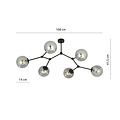 Emibig Emibig Astförmige Hängelampe Viborg mit 6 Rauchlampen E14 - Ideal für eine gemütliche Atmosphäre in Ihrem Zuhause