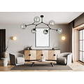 Emibig Emibig Lámpara colgante en forma de rama Viborg con 6 bombillas ahumadas E14 - Ideal para crear un ambiente acogedor en tu hogar