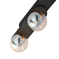 Emibig Emibig Randers beautiful triple oval ceiling lamp black with 3 amber glass bulbs E14 - Ideal for creating a warm atmosphere in your home