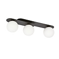 Emibig Emibig Randers triple oval ceiling lamp black with 3 white glass bulbs E14 - Perfect for modern interiors