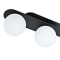 Emibig Emibig Randers dreifache ovale Deckenleuchte schwarz mit 3 weißen Glasbirnen E14 - Perfekt für moderne Innenräume
