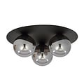 Emibig Emibig Lámpara de techo triple negra Esbjerg con 3 bombillas ahumadas E14 - Iluminación elegante para cualquier interior