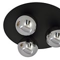 Emibig Emibig Lámpara de techo triple negra Esbjerg con 3 bombillas ahumadas E14 - Iluminación elegante para cualquier interior