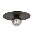 Emibig Emibig Esbjerg black ceiling lamp black with smoked glass bulb E14 - Ideal for modern interiors
