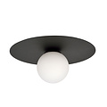 Emibig Emibig Esbjerg ceiling lamp black with white opal glass bulb E14 - Create a cozy atmosphere in your home