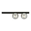 Emibig Emibig Aalborg hermosa lámpara de techo negra mediana con 2 bombillas ahumadas E14 - Ideal para crear un ambiente cálido en tu hogar