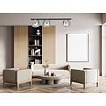 Emibig Emibig Aalborg hermosa lámpara de techo negra larga con 3 bombillas ahumadas E14 - Ideal para interiores modernos