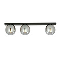 Emibig Emibig Aalborg beautiful long black ceiling lamp with 3 fumed bulbs E14 - Ideal for modern interiors
