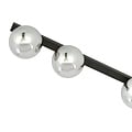 Emibig Emibig Aalborg hermosa lámpara de techo negra larga con 3 bombillas ahumadas E14 - Ideal para interiores modernos