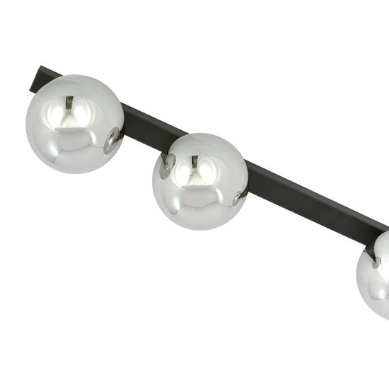 Emibig Emibig Aalborg beautiful long black ceiling lamp with 3 fumed bulbs E14 - Ideal for modern interiors