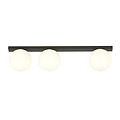 Emibig Emibig Aalborg lange plafondlamp zwart met 3 witte bollen E14 - Perfecte verlichting voor elke ruimte
