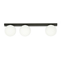 Emibig Emibig Lampe de plafond longue Aalborg noire avec 3 ampoules blanches E14 - Éclairage parfait pour chaque espace