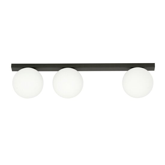 Emibig Emibig Lámpara de techo larga Aalborg negra con 3 bombillas blancas E14 - Iluminación perfecta para cualquier espacio