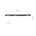 Emibig Emibig Lámpara de techo larga Aalborg negra con 3 bombillas blancas E14 - Iluminación perfecta para cualquier espacio