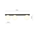 Emibig Emibig Lampe de plafond longue Aalborg noire avec 3 ampoules blanches E14 - Éclairage parfait pour chaque espace