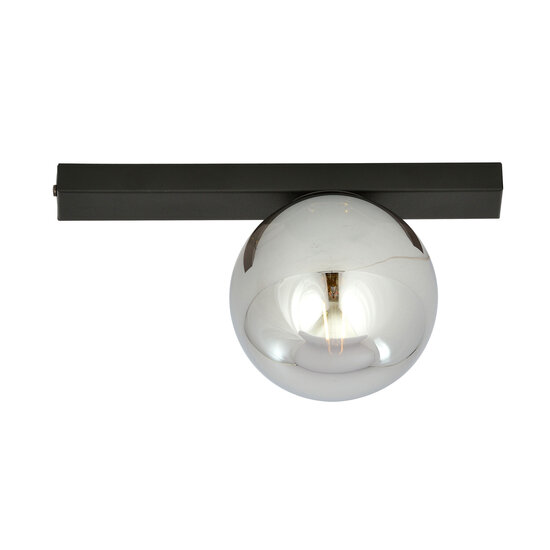 Emibig Emibig Aalborg hermosa lámpara de techo negra con bombilla ahumada E14 - Iluminación perfecta para cualquier espacio