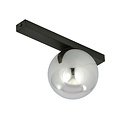 Emibig Emibig Aalborg mooie zwarte plafondlamp met gerookte bol E14 - Perfecte verlichting voor elke ruimte