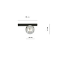 Emibig Emibig Aalborg belle lampe de plafond noire avec ampoule fumée E14 - Éclairage parfait pour chaque espace
