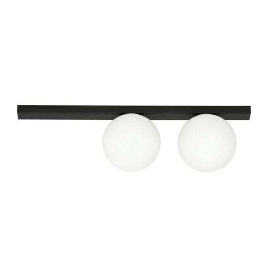 Emibig Emibig Aalborg lámpara de techo mediana negra con 2 bombillas blancas E14 - Ideal para interiores modernos