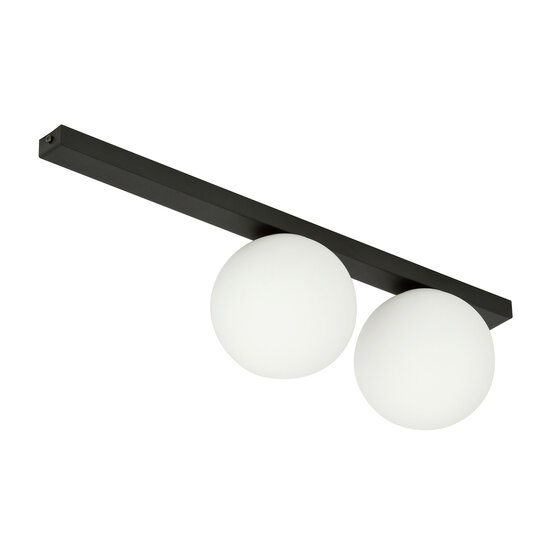 Emibig Emibig Aalborg medium ceiling lamp black with 2 white bulbs E14 - Ideal for modern interiors
