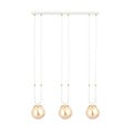 Emibig Emibig Aarhus white 3 lamp hanging lamp with amber glass E14 70 cm width - Ideal for stylish interiors