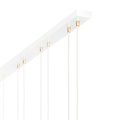 Emibig Emibig Aarhus weiße 3-flammige Hängelampe mit bernsteinfarbenem Glas E14, 70 cm Breite - Ideal für stilvolle Innenräume