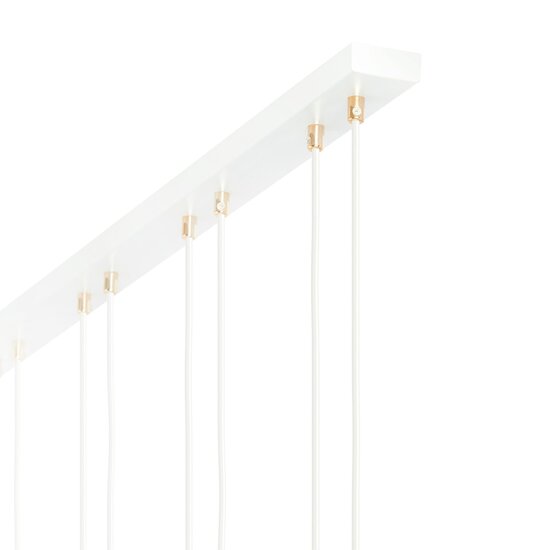 Emibig Emibig Aarhus lámpara colgante blanca 3 lámparas con vidrio ámbar E14 70 cm de ancho - Ideal para interiores elegantes
