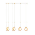 Emibig Emibig Lámpara colgante Aarhus de 92 cm con 4 lámparas E14 de vidrio ámbar - Ideal para crear un ambiente cálido en su hogar