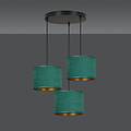 Emibig Emibig Fredensborg lámpara colgante 3 lámparas verde pantallas redondas 3x E27 - Ideal para una iluminación elegante y atmosférica en cualquier espacio