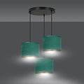Emibig Emibig Fredensborg lámpara colgante 3 lámparas verde pantallas redondas 3x E27 - Ideal para una iluminación elegante y atmosférica en cualquier espacio