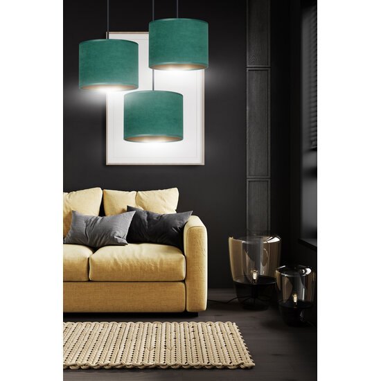 Emibig Emibig Fredensborg 3 lamps hanglamp groen rond kappen 3x E27 - Perfect voor sfeervolle verlichting in elke ruimte