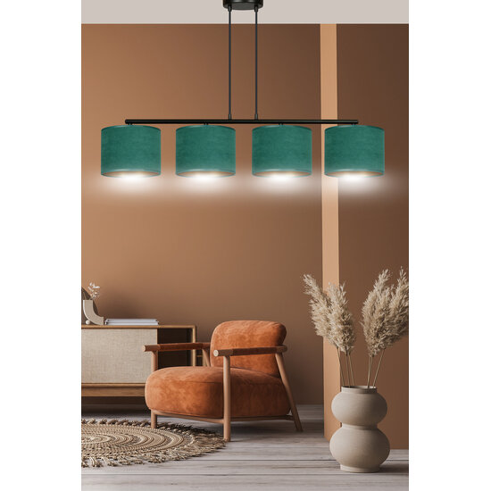 Emibig Emibig Fredensborg hermosa lámpara colgante ancha verde redonda 4x E27 - Ideal para crear un ambiente acogedor