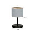 Emibig Emibig Lámpara de mesa Bornholm gris 1x E27 - Iluminación perfecta para cualquier interior