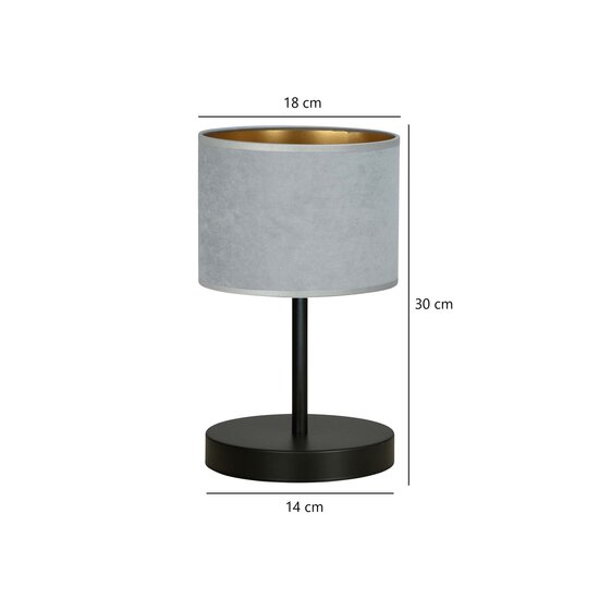 Emibig Emibig Lámpara de mesa Bornholm gris 1x E27 - Iluminación perfecta para cualquier interior