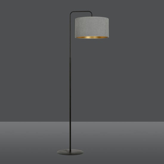 Emibig Emibig Bornholm floor lamp curved gray marble round 1x E27 - Perfect lighting for any space