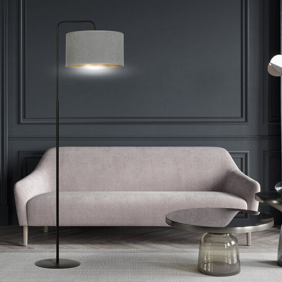 Emibig Emibig Lámpara de pie Bornholm mármol gris curvado redondo 1x E27 - Iluminación perfecta para cualquier espacio