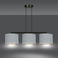 Emibig Emibig Bornholm hanglamp grijs rond kappen 3x E27 - Perfecte verlichting voor elke ruimte