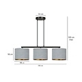 Emibig Emibig Bornholm hanging lamp gray round shades 3x E27 - Perfect lighting for any space