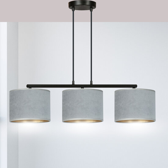 Emibig Emibig Bornholm hanging lamp gray round shades 3x E27 - Perfect lighting for any space