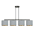 Emibig Emibig Bornholm hermosa lámpara colgante ancha gris redonda 4x E27 - Ideal para una iluminación elegante