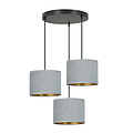 Emibig Emibig Bornholm lámpara colgante 3 lámparas gris pantallas redondas 3x E27 - Iluminación perfecta para cualquier espacio