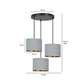 Emibig Emibig Bornholm 3 lamp hanging lamp gray round shades 3x E27 - Perfect lighting for any space